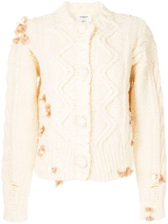 Onefifteen X Beyond The Radar appliqu&eacute; detail cardigan - White
