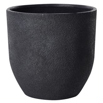 Beliani Maceta De Mezcla De Arcilla Gris Grafito 55 Cm Fibra Arcilla Resistente Kannia