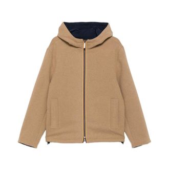 K-Way Claudel Wool Bonded Double Jas - Heren - Jassen - Beige - Maat: L Wol