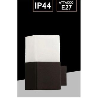 Trade Shop Trade Shop Traesio - Trade Shop - Applique A Muro Per Esterno Lampada Da Parete In Alluminio Attacco E27 Ip44 B160 - Negro