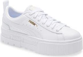 Puma Mayze Classic Platform Sneaker in Puma White at Nordstrom Rack, Size 10.5