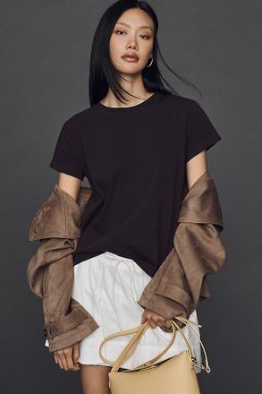 A Gold E Adine Longline Organic Cotton T-Shirt Top