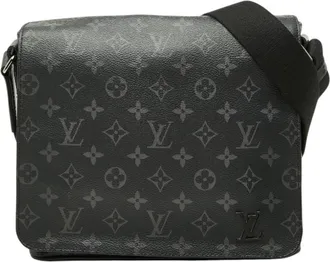 Louis Vuitton Monogram Eclipse Black Pvc Leather Shoulder Bag (Pre-Owned)