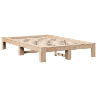 Berkfield Home Durable Bed Frame without Mattress 120x190 cm Small Double Solid in Light Tan