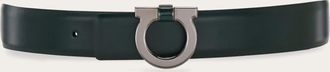 Ferragamo Uomo Cintura reversibile Gancini Verde