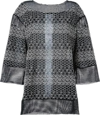 Chanel Top con ricamo - Nero