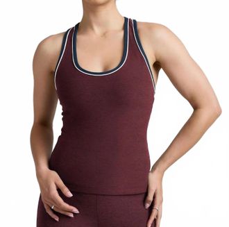 Beyond Yoga Spacedye Ready Tank In Midnight Burgundy Heather