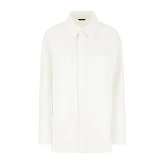 Fendi Heren, Overhemden, Wit, Maat: L Katoen