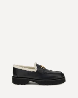 Valentino Garavani Mocassini Vlogo con pelo Woman 39.5