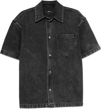 7 For All Mankind Over Camp Shirt Caviar Shirt