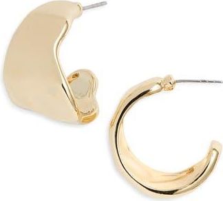 Open Edit Tapered Organic Hoop Earrings in Gold at Nordstrom Rack