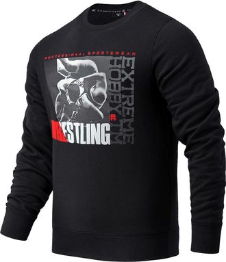 OEM Sudadera De Hombre Sin Capucha, Estilo Lucha Libre Pro, Talla 2xl, Color Negro