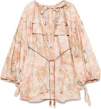 Zimmermann Illuminate Mini Dress - Womens - Linen/Flax