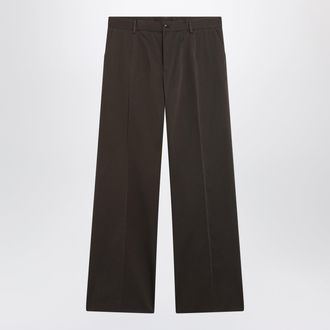 Dolce & Gabbana Tailored cotton trousers in brown