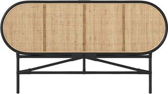 Rendez-Vous Déco Cabecero de ratán natural y negro 140 cm - Navahino