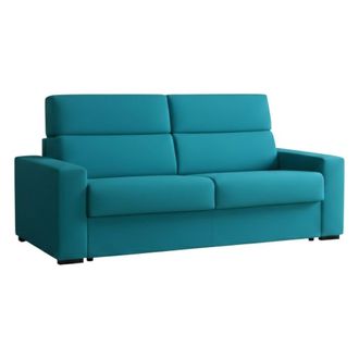 Dmora Sof&aacute; Fijo 3 Plazas Ozegna, Desenfundable, Lavable, Made In Italy, Brazos, 220x95 Cm Azul