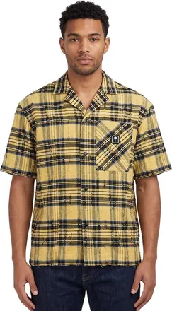 Palm Angels Yellow Relaxed Plaid Shirt