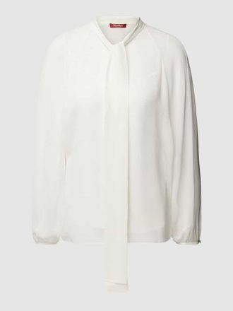Max Mara Schluppenbluse mit elastischen &Auml;rmelabschl&uuml;ssen Modell FASCINO in Offwhite, Gr&ouml;&szlig;e 42