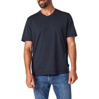 34 Heritage Deconstructed V-Neck Pima Cotton T-Shirt in Blueberry at Nordstrom Rack, Size Medium