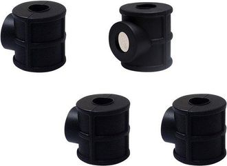 OEM Paquete De 4 Portal&aacute;pices Magn&eacute;ticos De Silicona - Ajustables - Para Pizarra Blanca, Nevera Y Escritorio - Negro