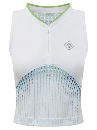 Casablanca White Gradient Dot Pattern Fitted Tank Top