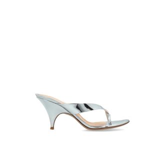Gianvito Rossi Sofia Heeled Mules - Dames - Muiltjes - Grijs - 41 EU - Leer - Schoenen