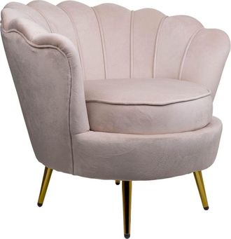 Wanderlust Deco Butaca De Madera Con Tapizado Color Crema 76x75x83