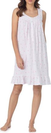 Eileen West Cotton Short Nightgown in Wht/dot at Nordstrom, Size Xx-Small