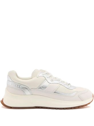 Bally lace-up fastening sneakers - women - Calf Leather/Sheep Skin/Shearling/Leather/Fabric/Rubber - 39 - White