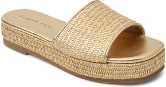 Jack Rogers Bay Flatform Sandal in Gold at Nordstrom, Size 5.5