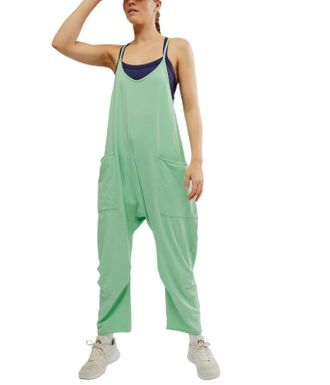 Free People FP Movement Hot Shot Jumpsuit Womens Bright Jade One Piece GBO2901