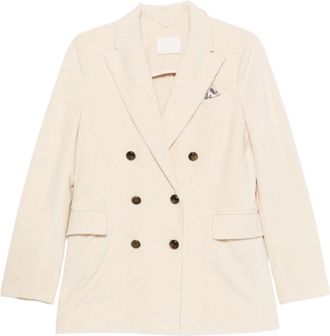 Circolo 1901 Corduroy Double-Breasted Jacket - Dames - Blazers - Wit - XS - Jassen