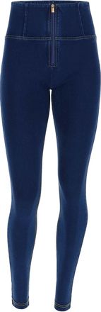 Freddy Leggings FREDDY Leggings WRUP1HC002ORG, Damen, Gr. XL, EURO, blau (schwarz jeans, gelb seams), Obermaterial: 84% Baumwolle CO. 16% Elasthan EL., Hosen