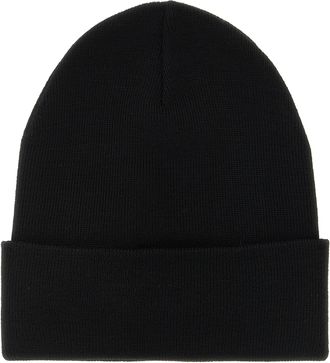 Moncler MO344163BM Virgin Wool Beanie - Black