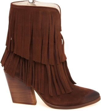 Felmini F025 Enkellaars - Dames - Cowboylaarzen - Bruin - 39 EU - Leer - Schoenen