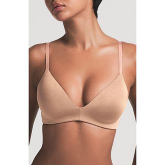 SKIMS Wireless Form T-Shirt Bra in Sienna at Nordstrom, Size 38C
