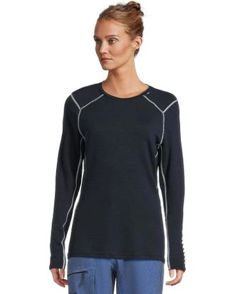 Helly Hansen Lifa Merino Base Layer Top Womens Blue Long Sleeve DDR2593