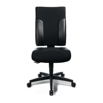 Topstar Silla Giratoria De Oficina Con Tecnolog&iacute;a Sincronizada Negro / Negro 420-540 Mm Sin Reposabrazos, Capacidad De Carga 110 Kg