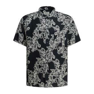 Nn.07 Deon Print Shirt - Heren - Korte mouwen Overhemden - Veelkleurig - L - Polyester - Overhemden