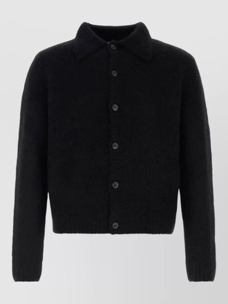 Dries Van Noten alpaca wool brushed boxy cardigan