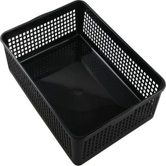 OEM Caja De Almacenamiento - 34,5 X 25 X 9,2 Cm - Negro - Para Cocina Ba&ntilde;o Oficina - 1 Unidad