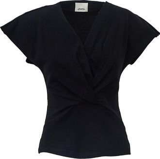 Isabel Marant Nadrine Modern Shoulder Pads V-Neck Shirt