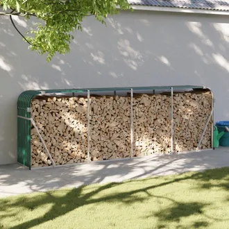 vidaXL Vidaxl Le&ntilde;ero Verde 300x45x100 Cm Acero Galvanizado