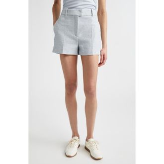 Eleventy Cotton Blend Chambray Shorts in 130 Sky Blue at Nordstrom, Size 00 Us
