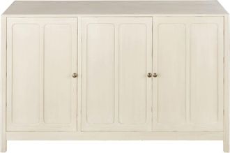 Maisons du monde Aparador con 3 puertas color blanco roto 125 cm