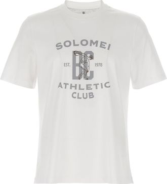Brunello Cucinelli Printed T Shirt Bianco-Uomo