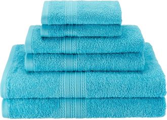 Superior Eco-Friendly Ringspun Cotton Modern Absorbent 6-Piece Towel Set