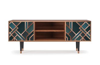 StoryZ Mueble de TV azul-verde 2 puertas L 170 cm