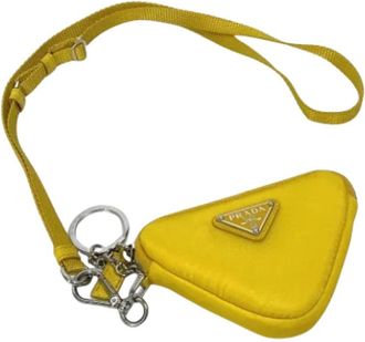 Prada Pre-owned Nylon prada-bags - Dames - Vintage Clutch - Geel - ONE Size - Nylon - Vintage