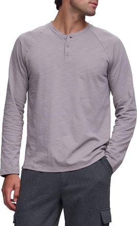 Barefoot Dreams Slub Jersey Henley in Pewter at Nordstrom, Size Xx-Large
